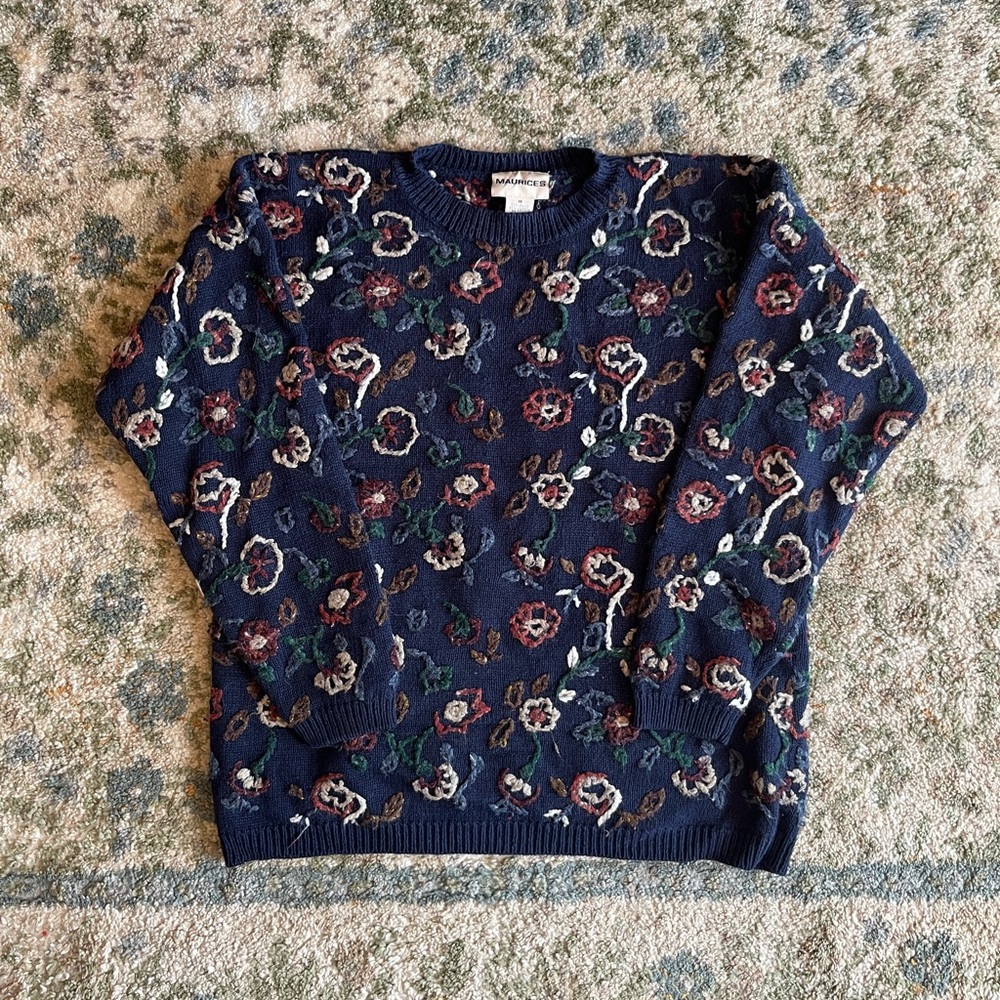 Vintage Maurices Floral Sweater